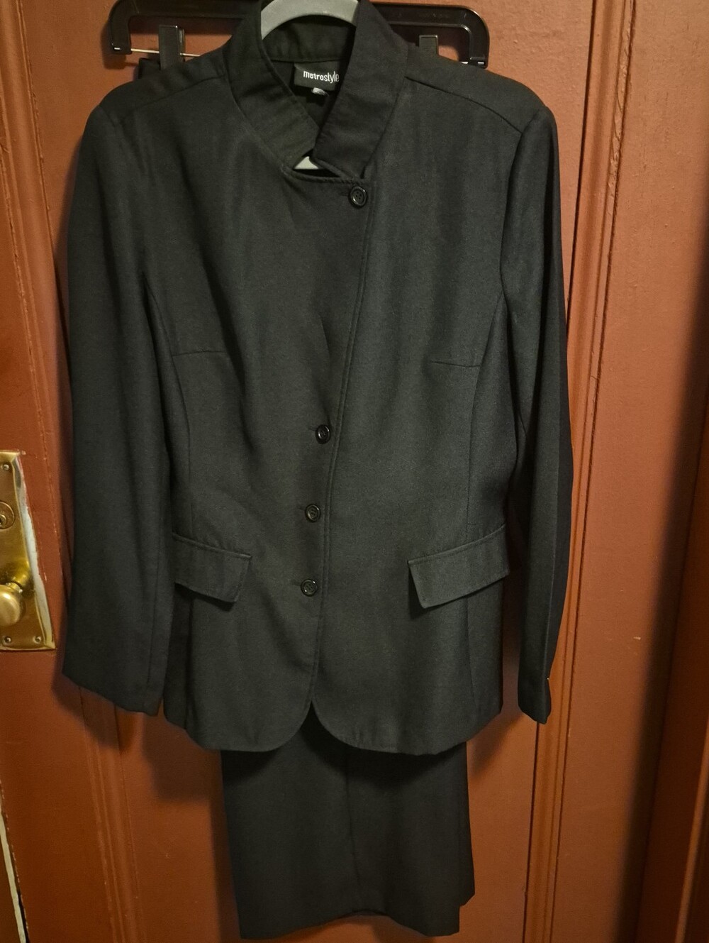 Metrostyle Women's  Polyester Tailored 2-PC Jacket/Pants Suit Size 14